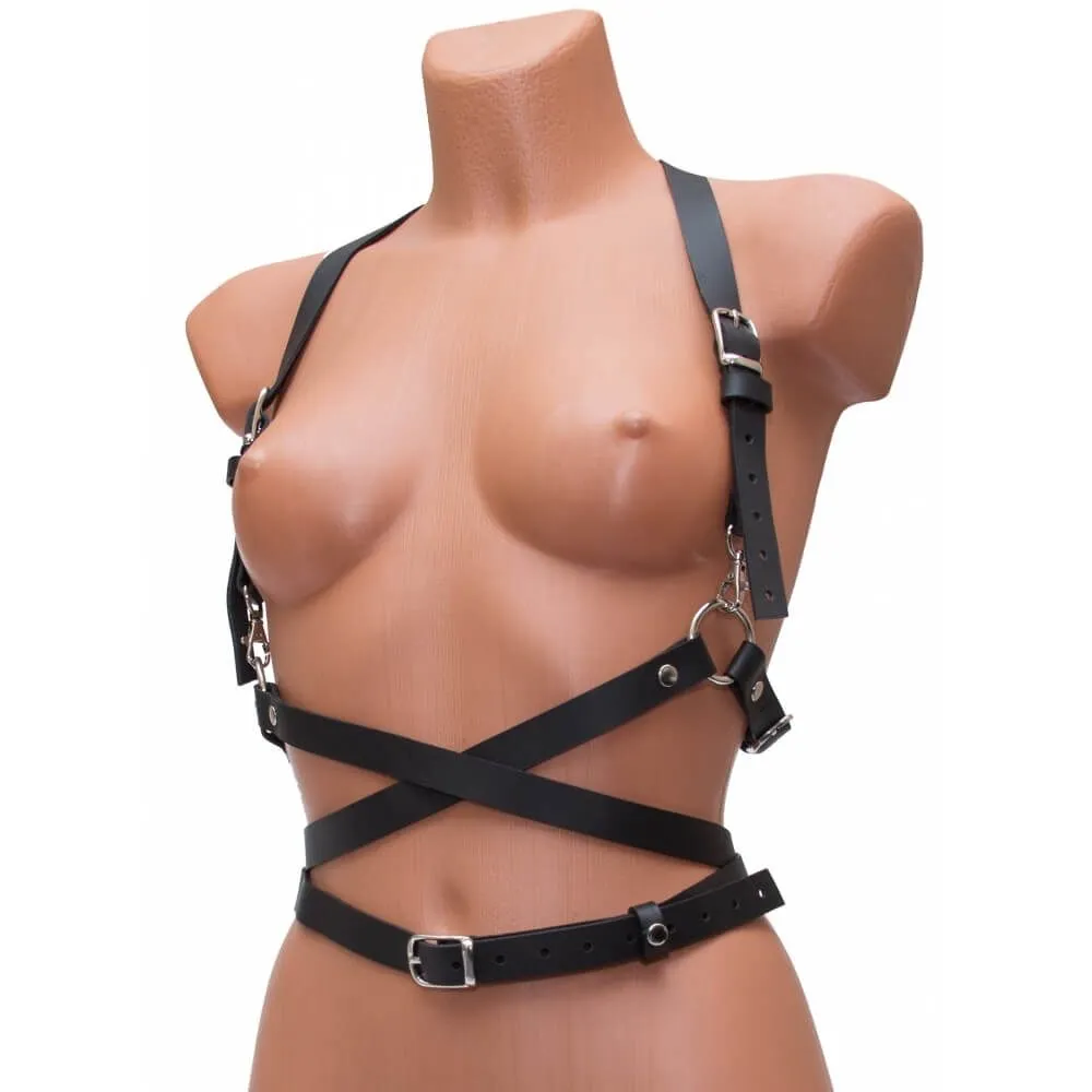 Бондажный комплект женский Lapin Rose с перехлестом на животе, M-L