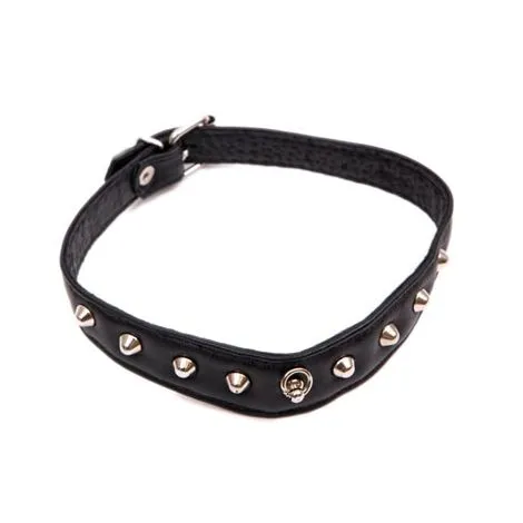 ошейник подиум фигурный с шипами, чёрный в Мурманске