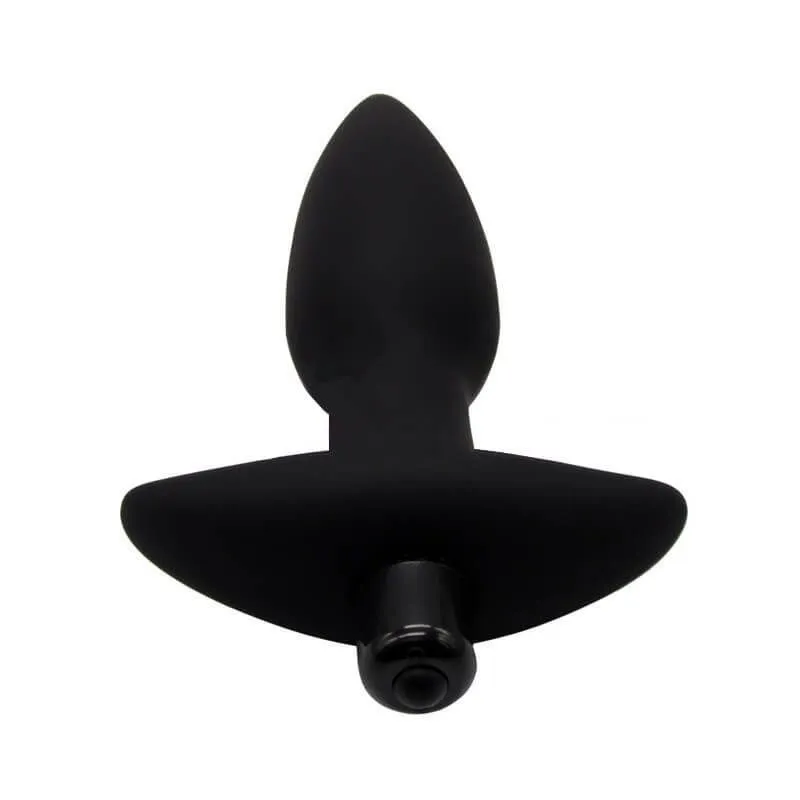 анальная пробка lovetoy silicone fantasy anal plug, с вибрацией, чёрная в Мурманске