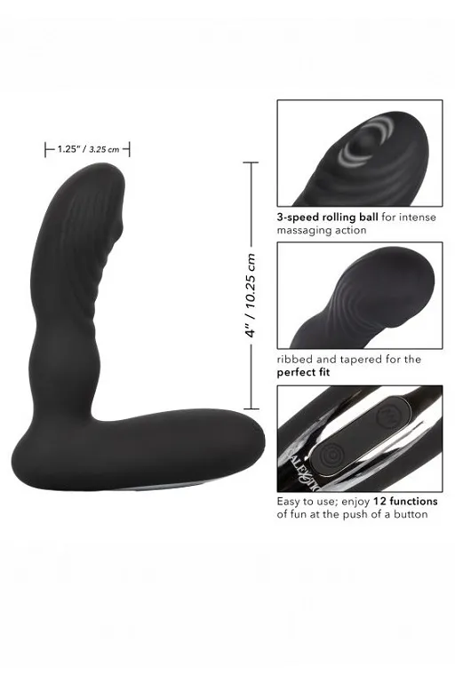 перезаряжаемый силиконовый массажер простаты roller ball probe с функцией "вращающийся шарик" в Мурманске