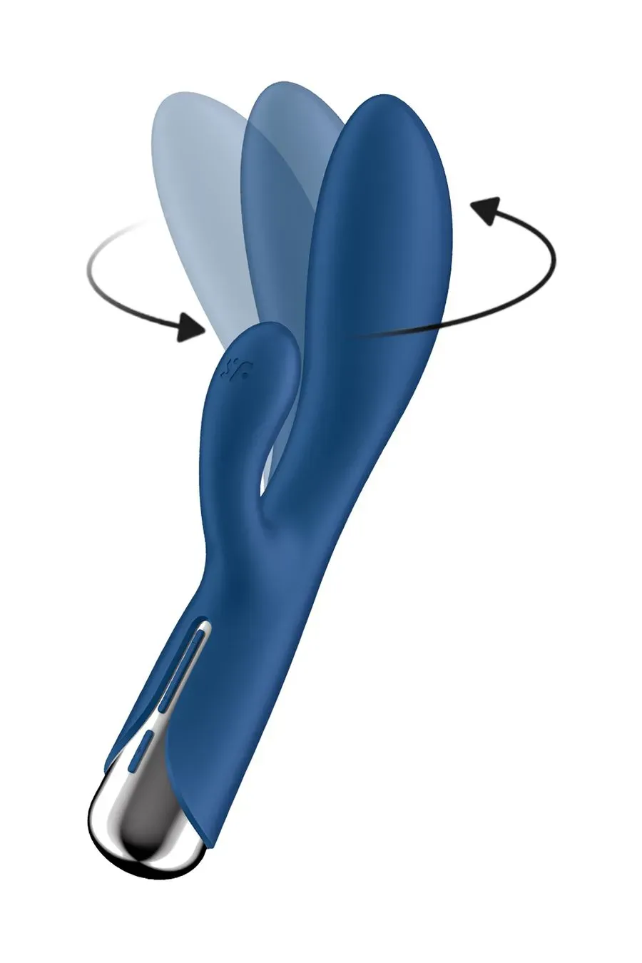 вибратор-кролик с ротацией satisfyer spinning rabbit 1, силикон, синий, 20,5 см в Мурманске