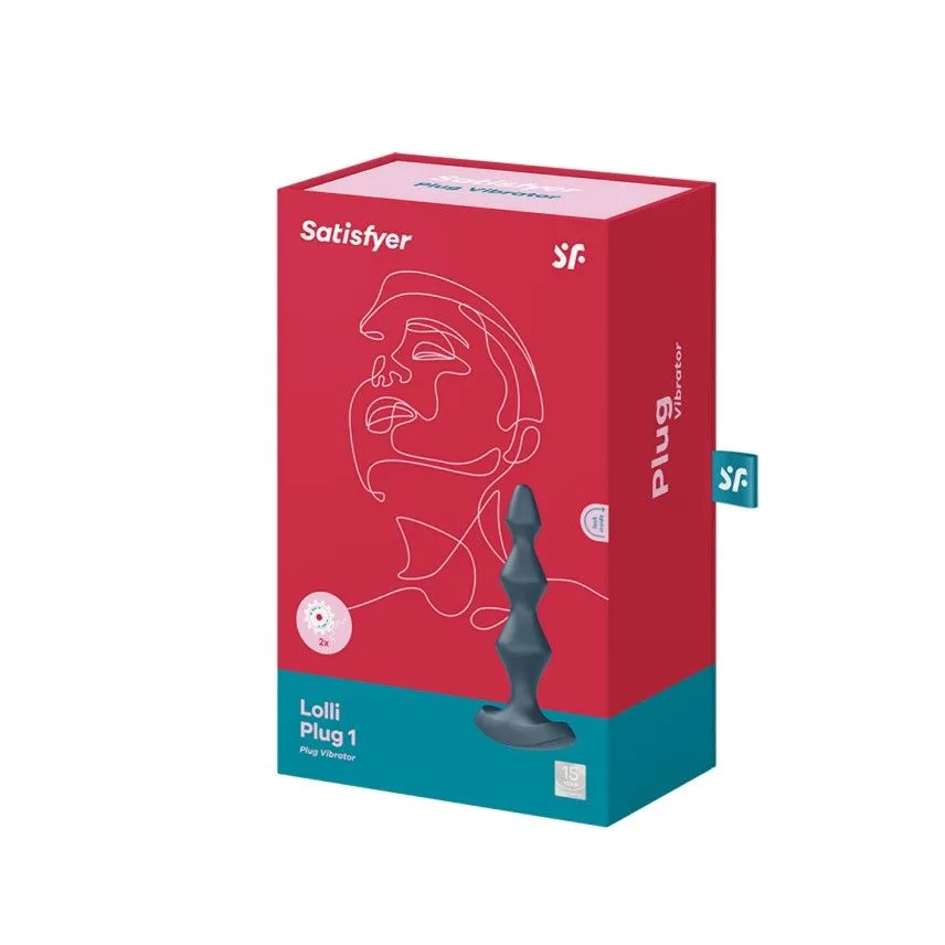 пробка анальная с вибрацией satisfyer lolli plug 1, серая в Мурманске