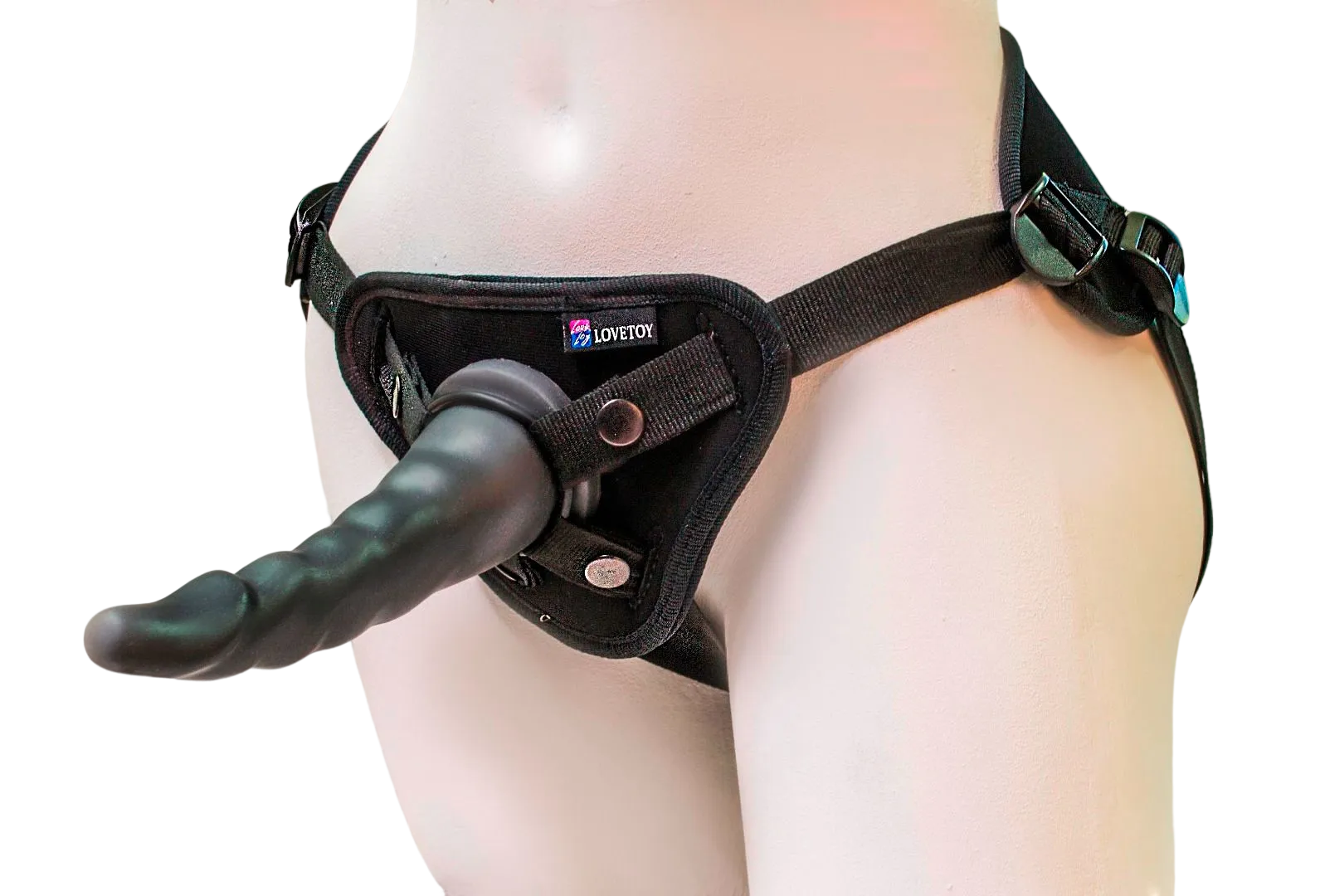 комплект lovetoy uni strap 8 black belt champion, 2 насадки в Мурманске