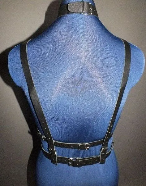 Эротическое бондажный комплект подиум с ошейником, черный в Мурманске