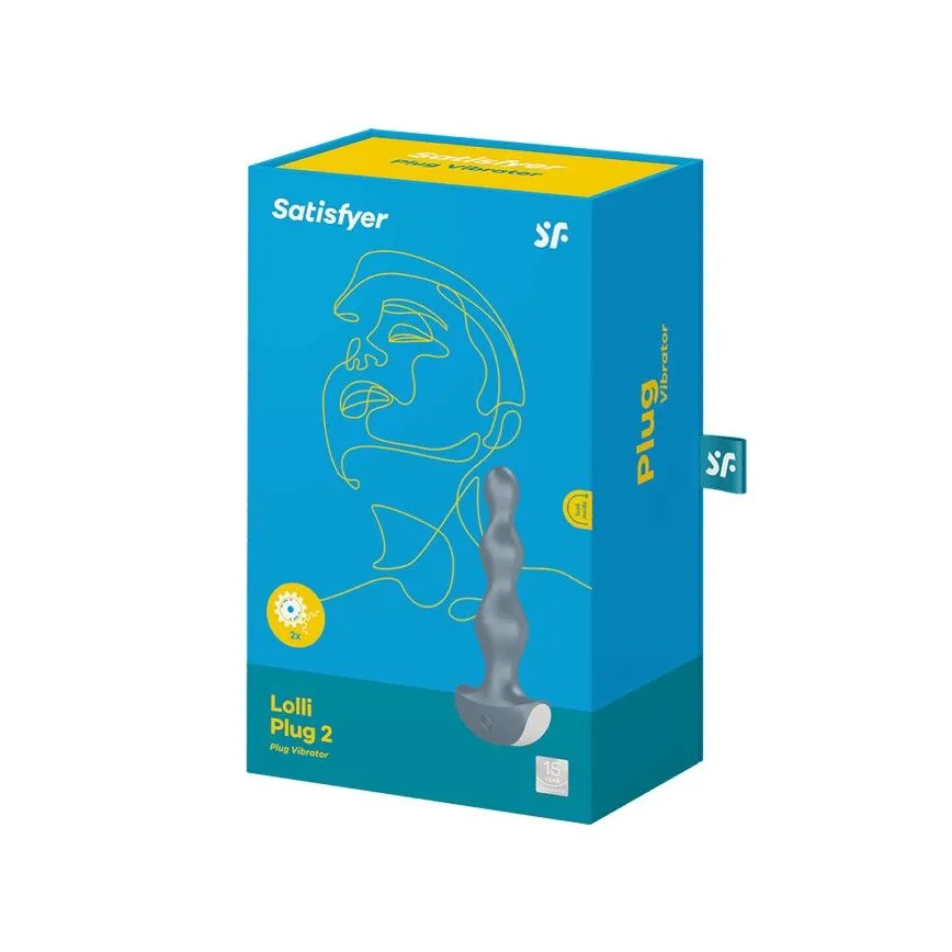 пробка анальная с вибрацией satisfyer lolli plug 2, голубая в Мурманске