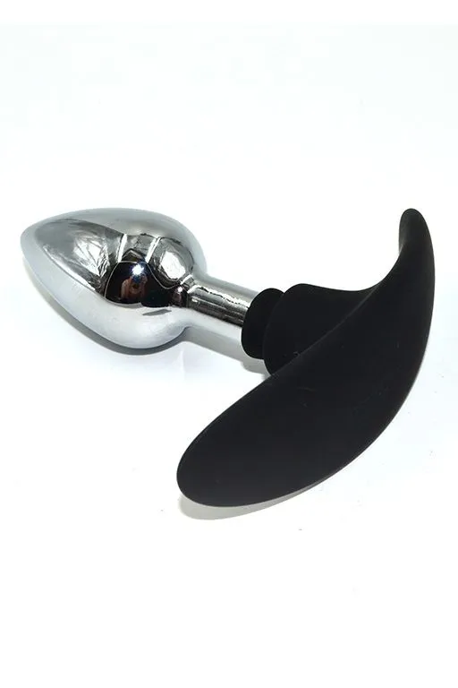 Серебряная анальная пробка для ношения Small