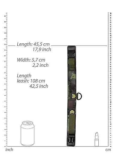 ошейник с поводком collar with leash - army theme в Мурманске