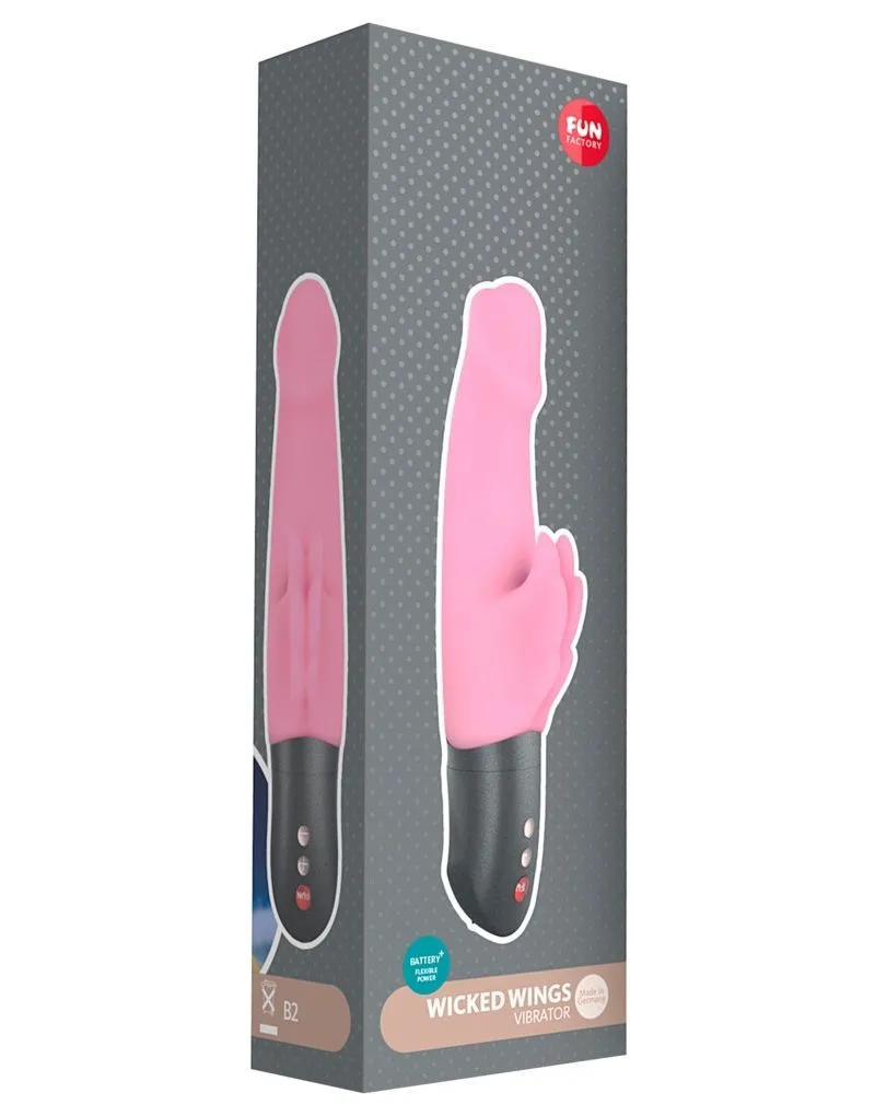 вибратор fun factory wicked wings battery plus, нежно-розовый в Мурманске