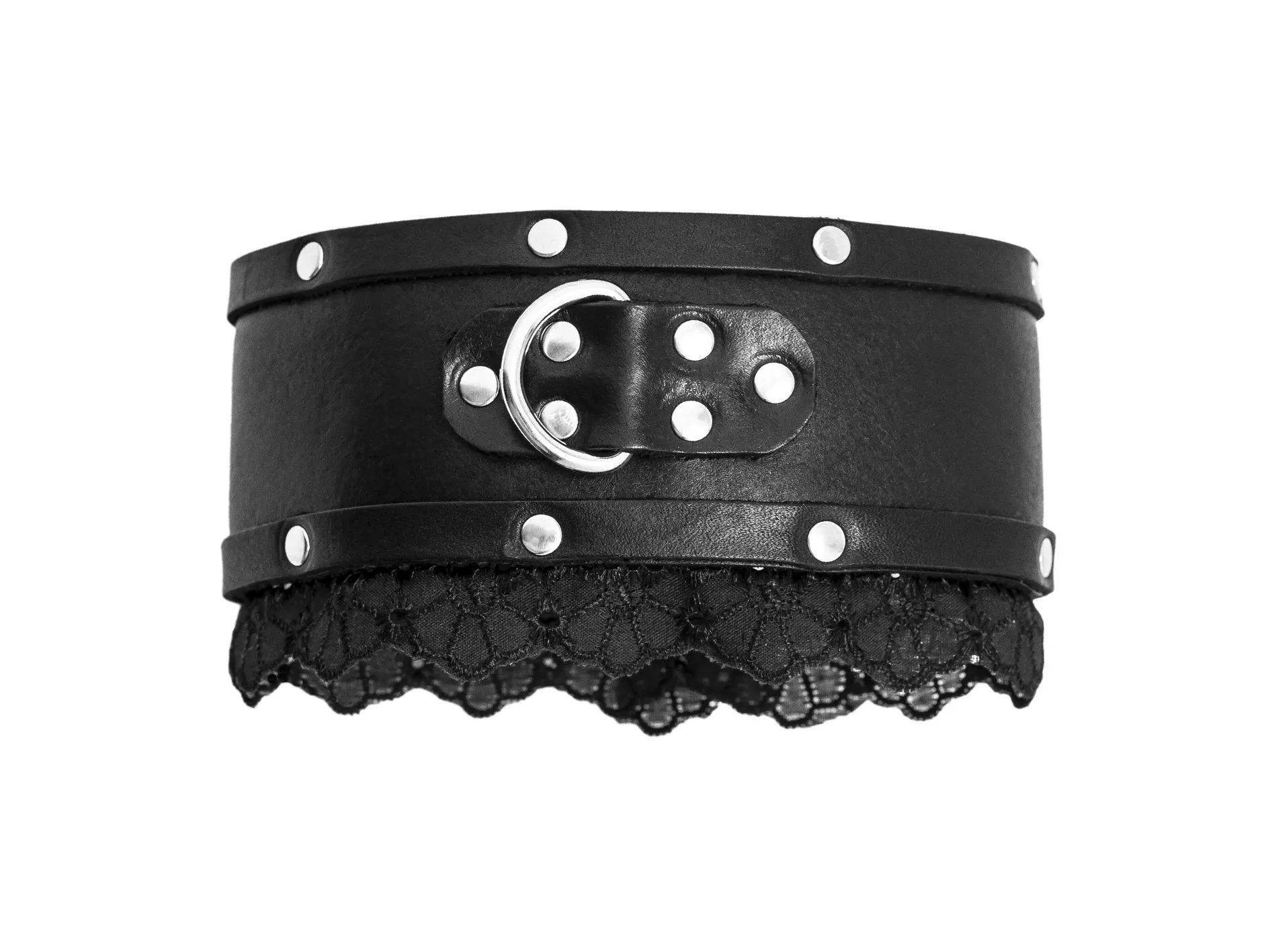 Ошейник с кружевом PinkRabbit на замке