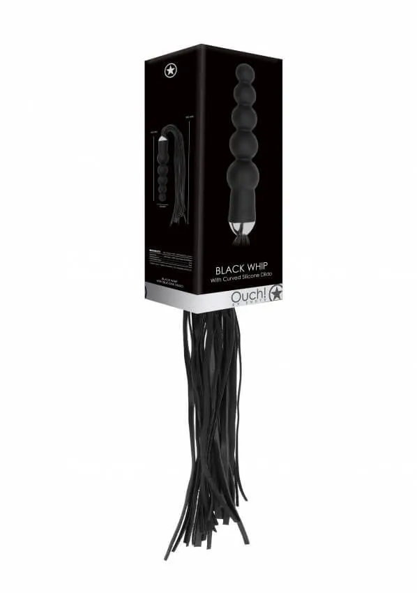 ананальный стимулятор с плёткой shots media, чёрный в Мурманске