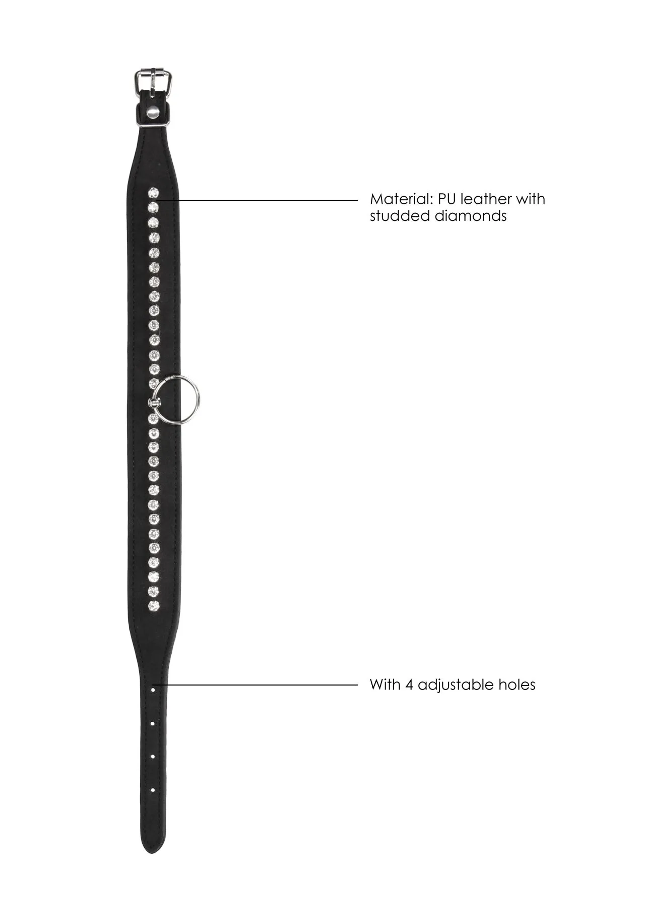 ошейник diamond studded collar with leash в Мурманске