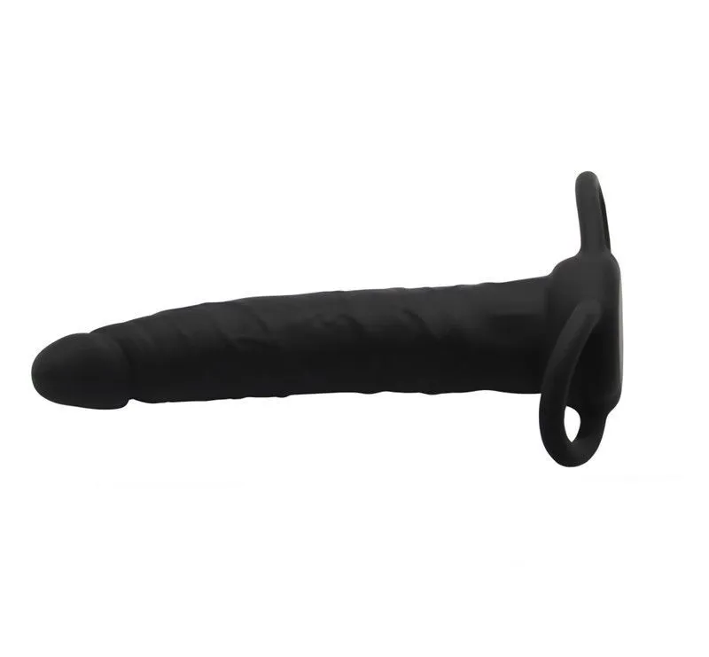 насадка анальная lovetoy silicone fantasy duoble prober, чёрная в Мурманске