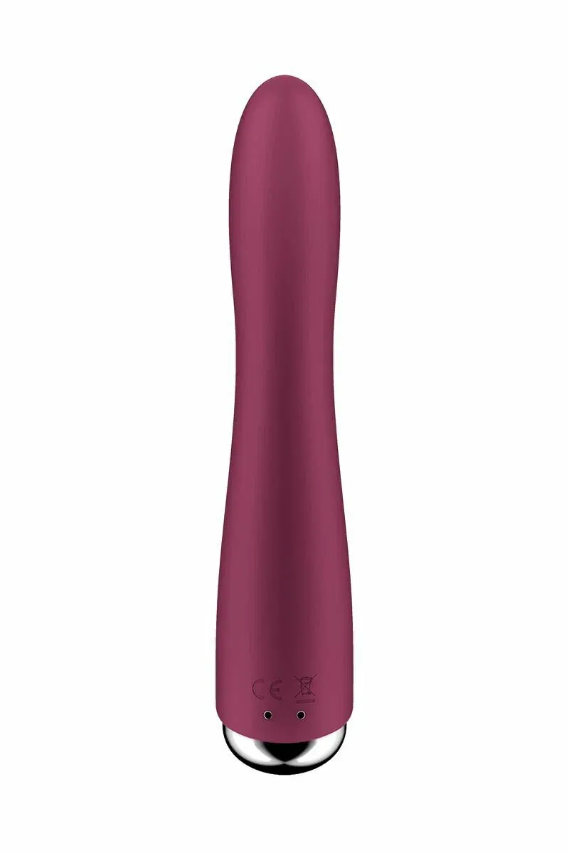 вибратор для точки g  с ротацией satisfyer spinning vibe 1, силикон, бордовый, 17,8 см в Мурманске