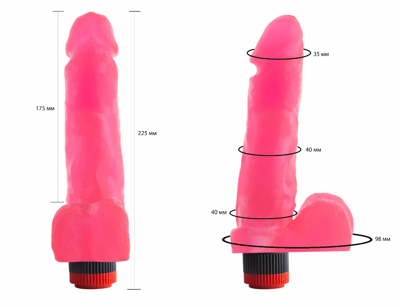 вибратор гелевый розовый 221500ru в Мурманске