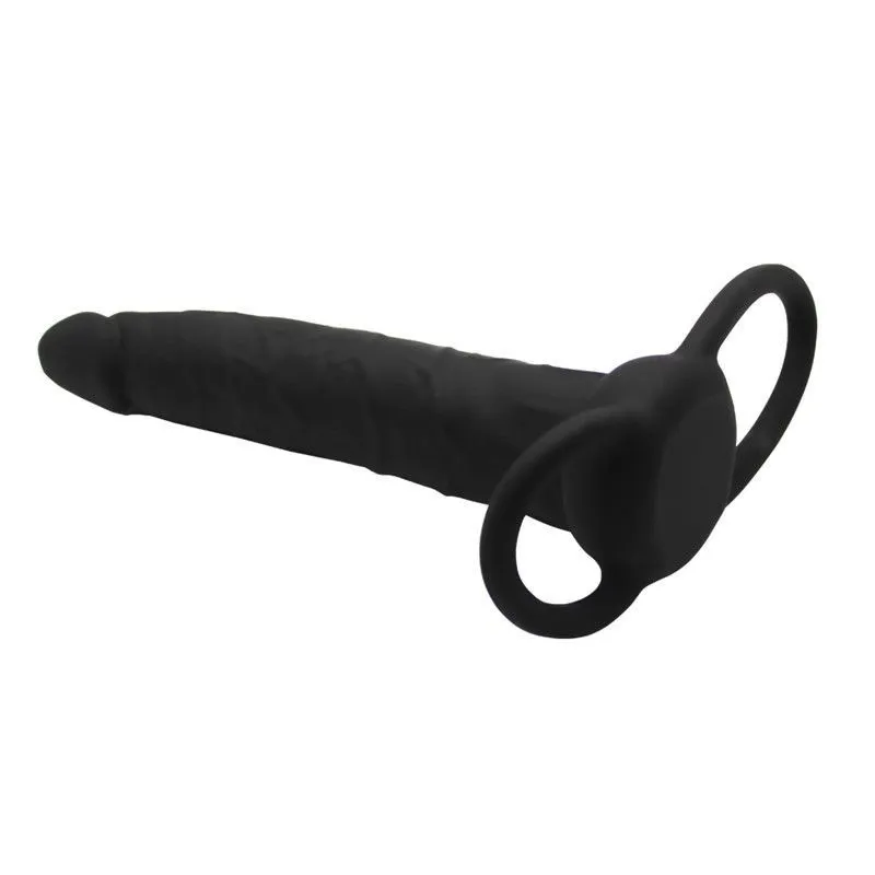 насадка анальная lovetoy silicone fantasy duoble prober, чёрная в Мурманске