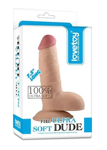 фаллоимитатор на присоске lovetoy the ultra soft dude, телесный в Мурманске