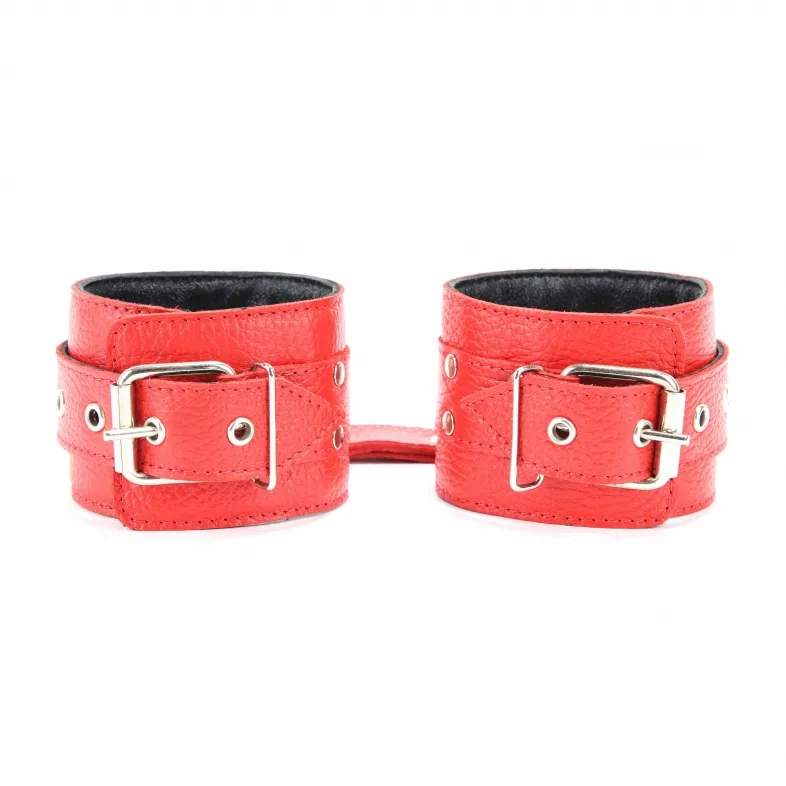 наручники из кожи красной 51014ars в Мурманске