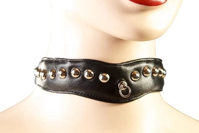 ошейник подиум фигурный с шипами, чёрный в Мурманске