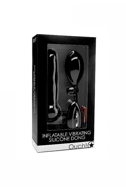 Надувной вибрационный фаллоимитатор Inflatable Vibrating Silicone Dong