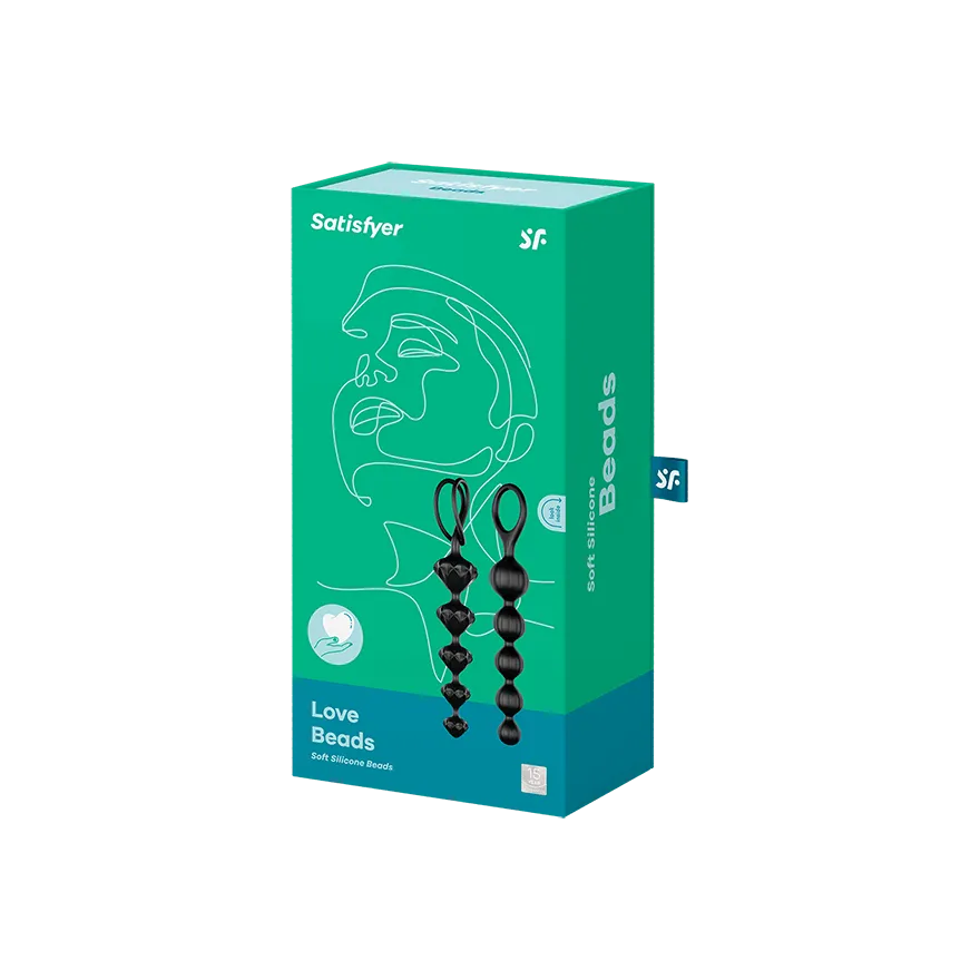набор стимуляторов satisfyer love beads, чёрные в Мурманске