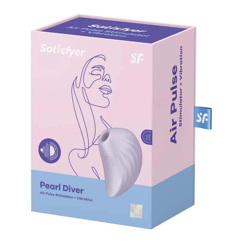 вакуум-волновой бесконтактный стимулятор клитора satisfyer pearl diver, фиолетовый в Мурманске