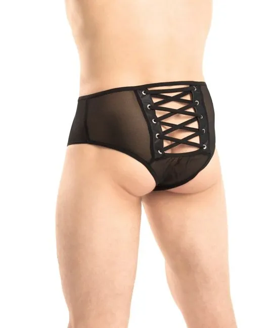 Эротическое трусы мужские со шнуровкой flirton 2921 черные в Мурманске