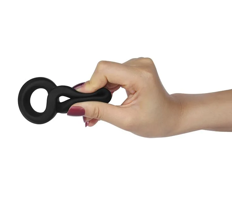 кольцо эрекционное двойное lovetoy x-basic, черное в Мурманске