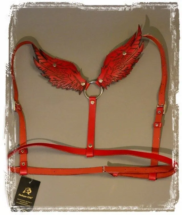Эротическое бондажный комплект подиум крылья, красный в Мурманске