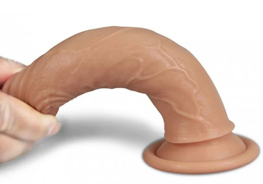 фаллоимитатор 7 inch dual layered liquid silicone nature cock, телесный в Мурманске
