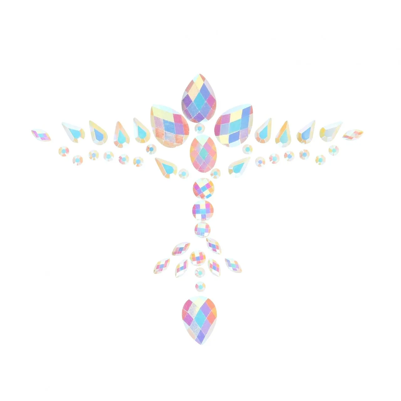 декоративное украшение (камни) на клеевой основе body jewelry stickers - chest - glow in the dark - в Мурманске