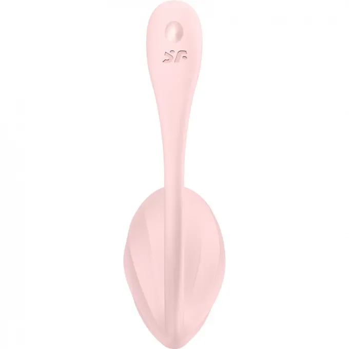виброяйцо satisfyer ribbed petal connect app с пультом ду, розовое, 7,8 см в Мурманске