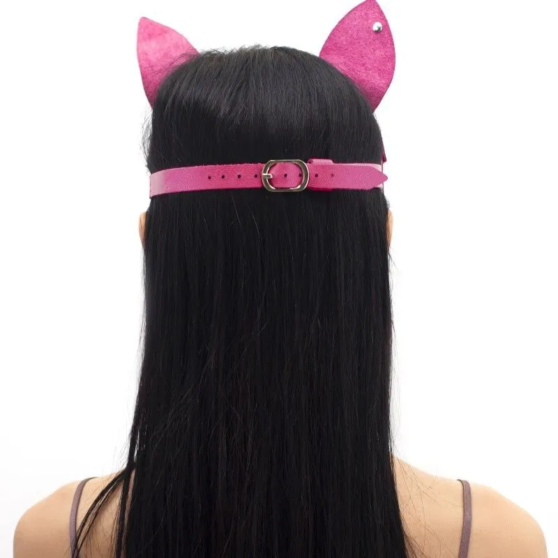 маска кошки со стразами pinkrabbit, розовая в Мурманске