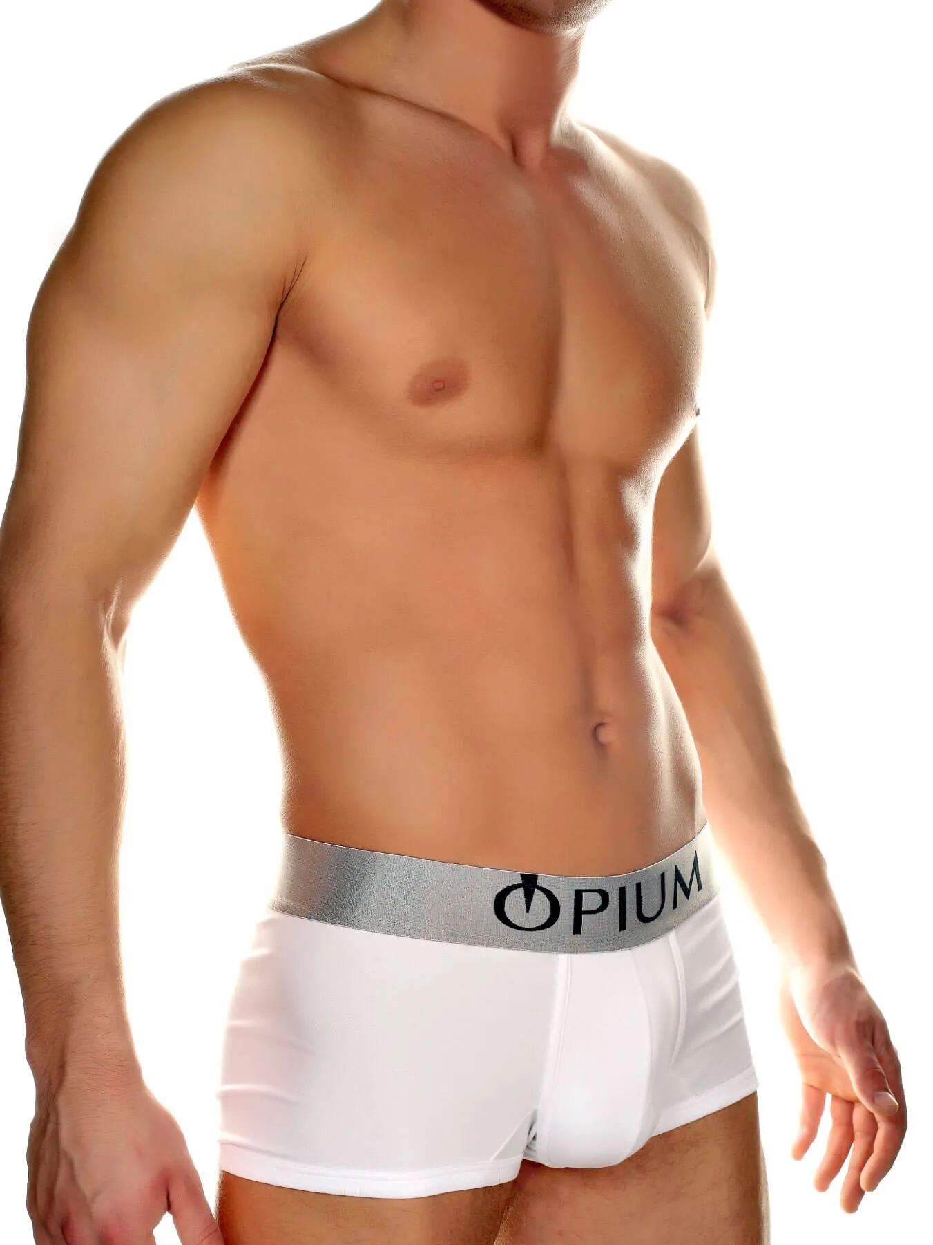 Эротическое трусы мини боксеры мужские opium r06, белые в Мурманске