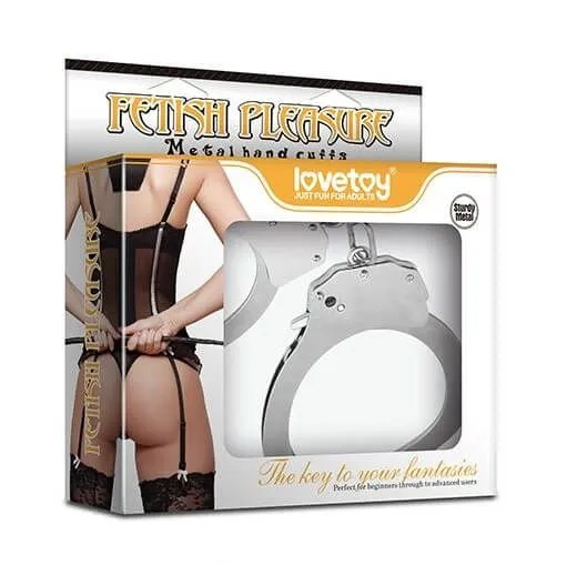 наручники декоративные lovetoy fetish pleasure metal, серебристые в Мурманске