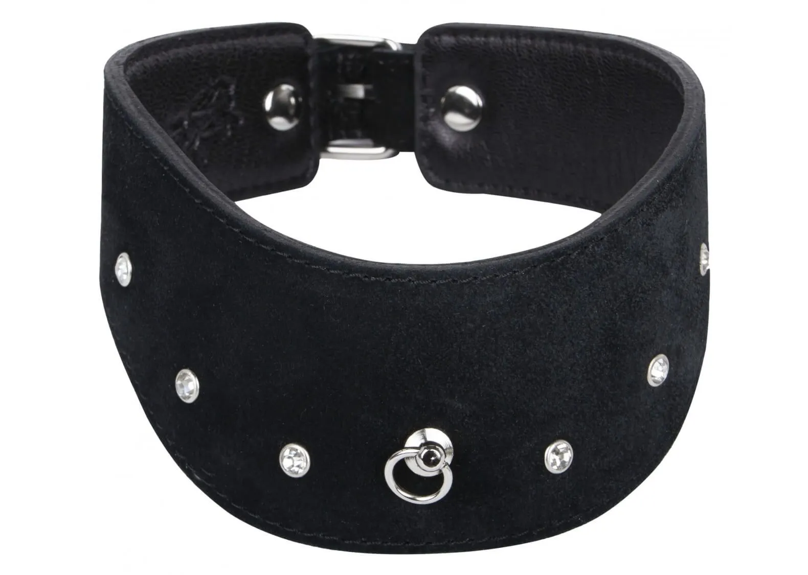 ошейник tm fire horse из замши, чёрный в Мурманске