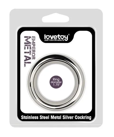 кольцо lovetoy metal silver cockring 4,5 см, металлическое в Мурманске