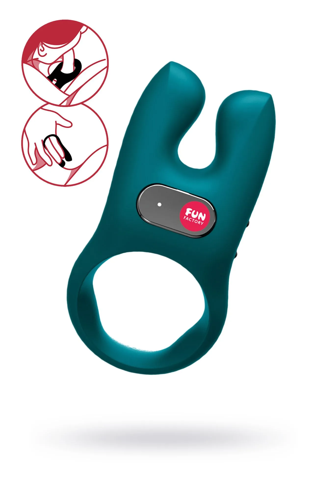 кольцо эрекционное fun factory nos с вибрацией, силикон, зелёное, 8 см в Мурманске