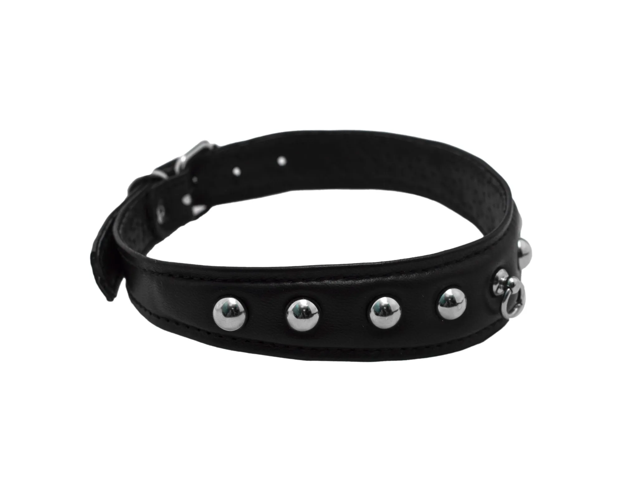 ошейник кожаный подиум с шипами, чёрный в Мурманске