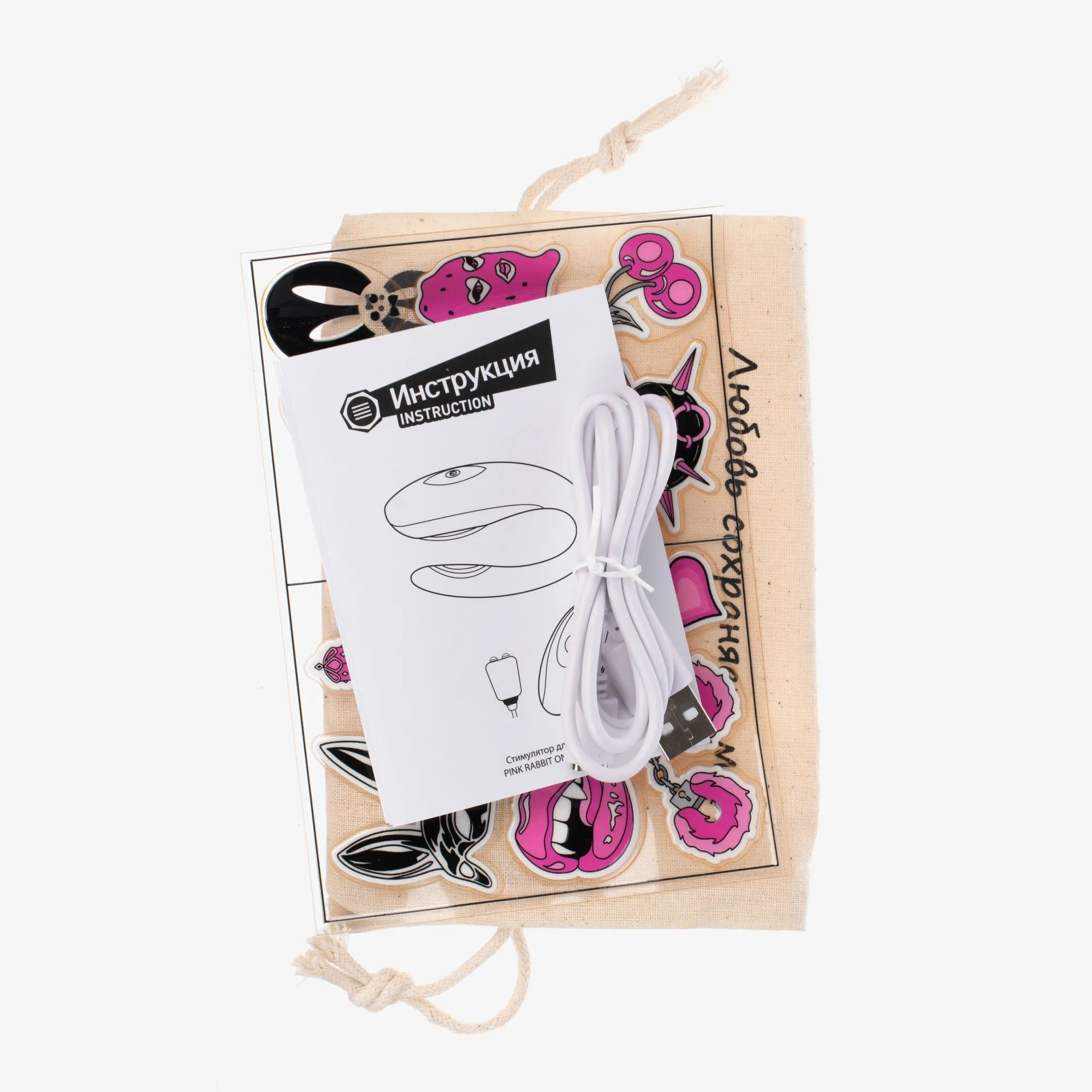 стимулятор для пар pinkrabbit only two, розовый в Мурманске