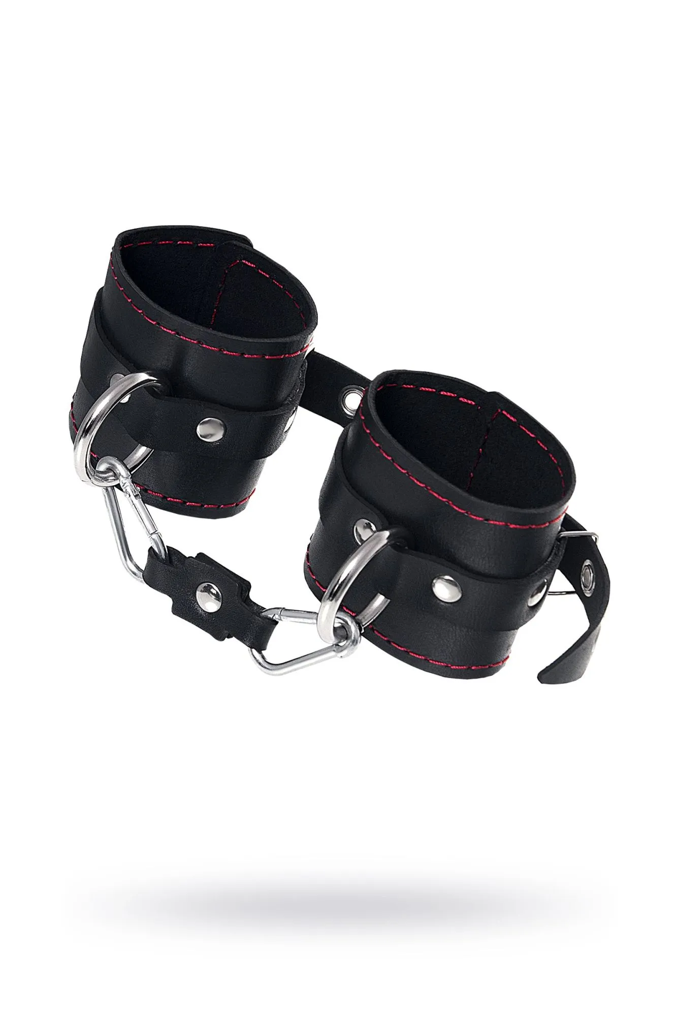 наручники pecado bdsm, однослойные с контрастной строчкой, натуральная кожа, черные в Мурманске