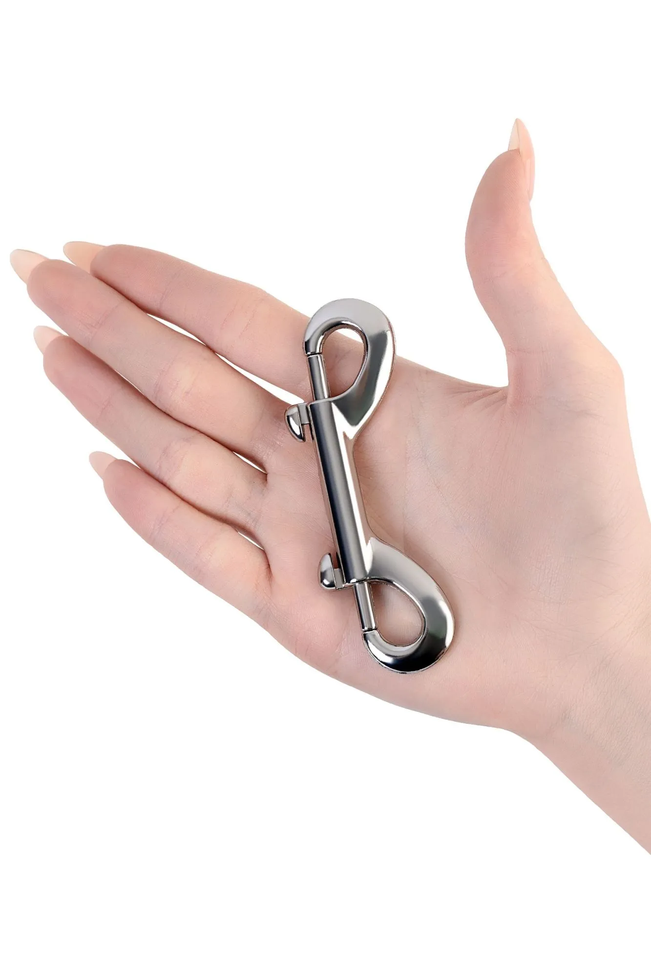 карабин двусторонний toyfa metal, металл, серебряный, 9 см в Мурманске