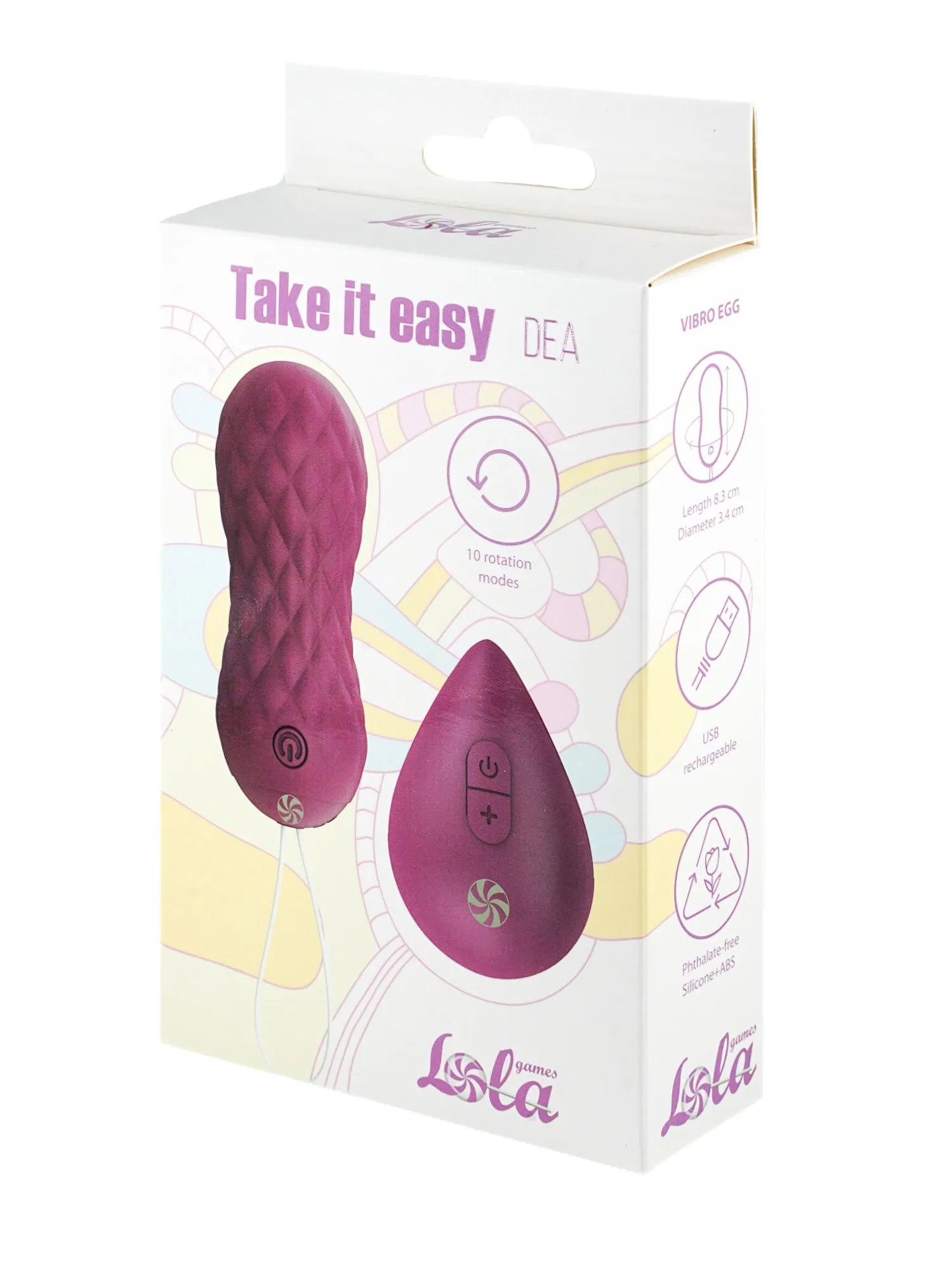 вращающиеся виброшарики на пульте take it easy dea purple 9021-06lola в Мурманске