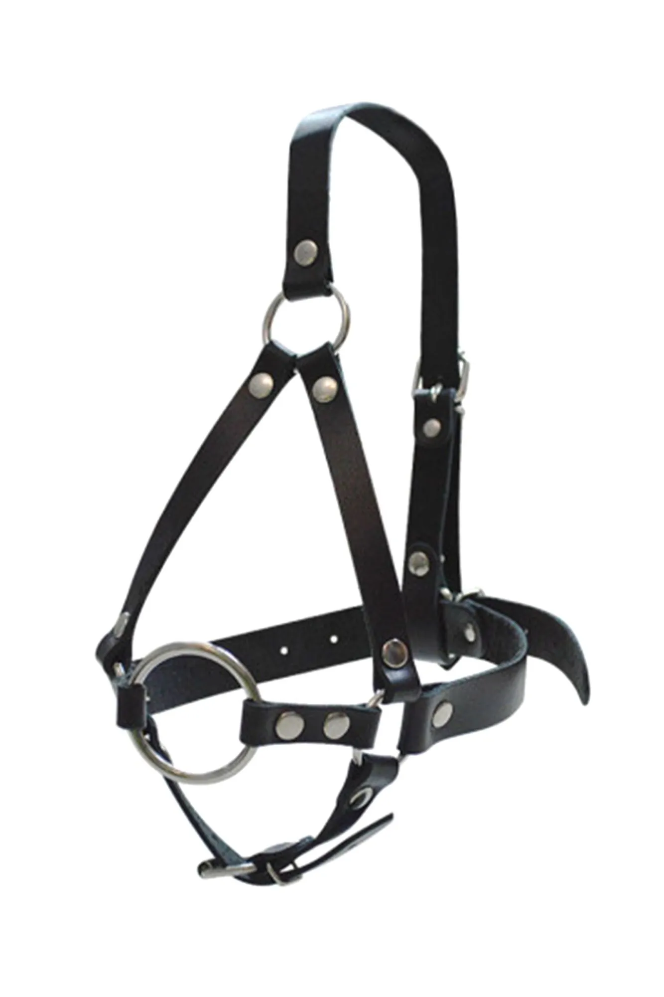 кляп-рамка со сбруей на голову, кожа, черный в Мурманске