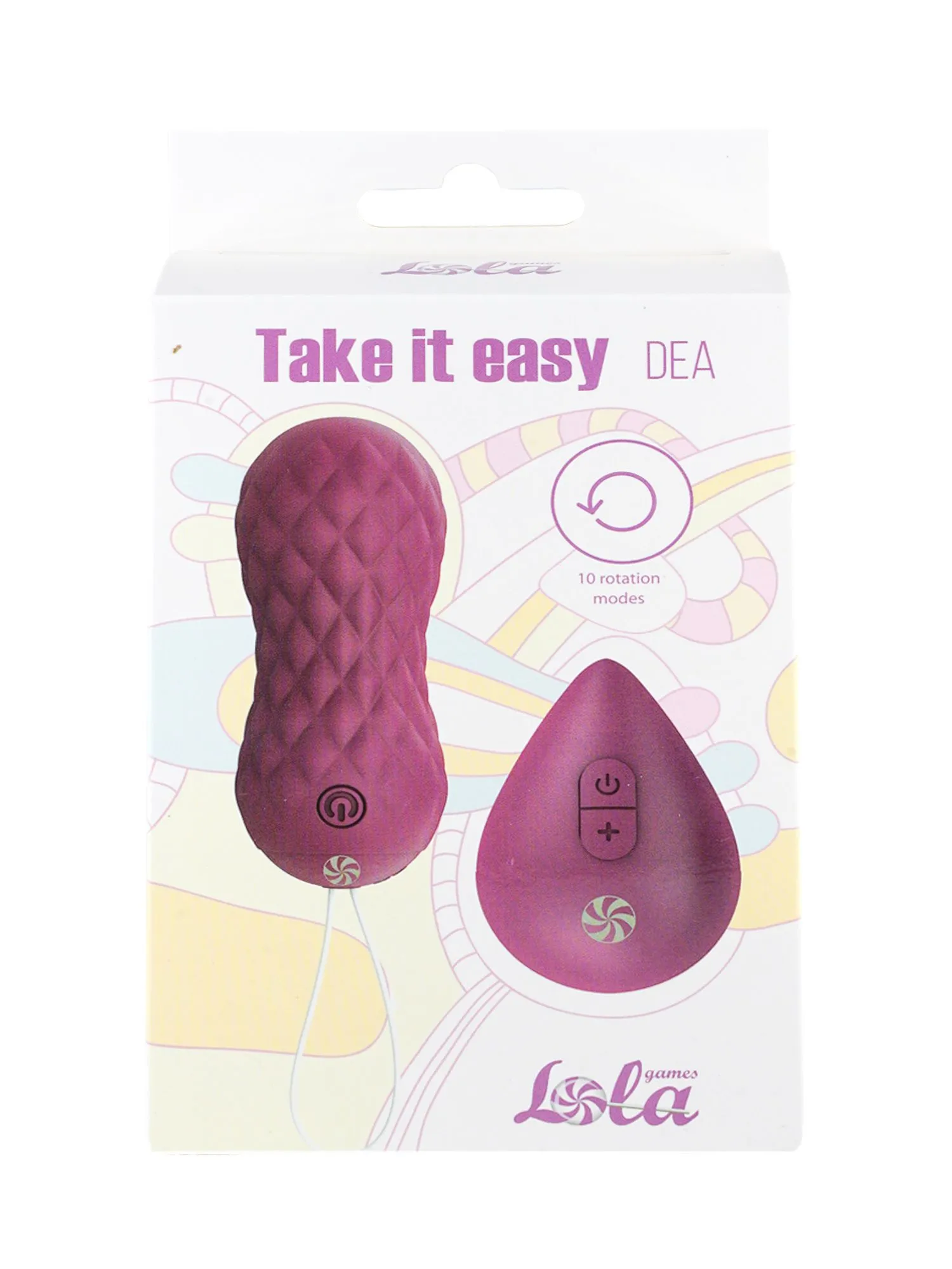 вращающиеся виброшарики на пульте take it easy dea purple 9021-06lola в Мурманске