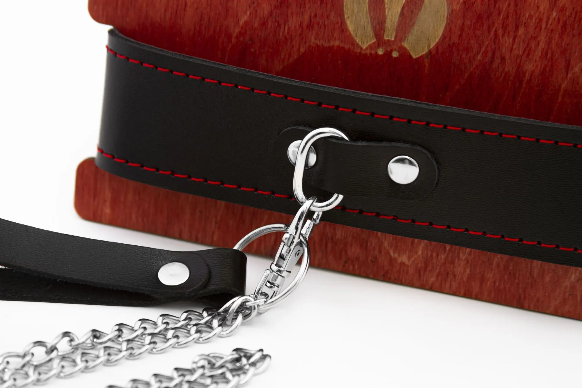 ошейник pinkrabbit двухслойный, с красной строчкой в Мурманске