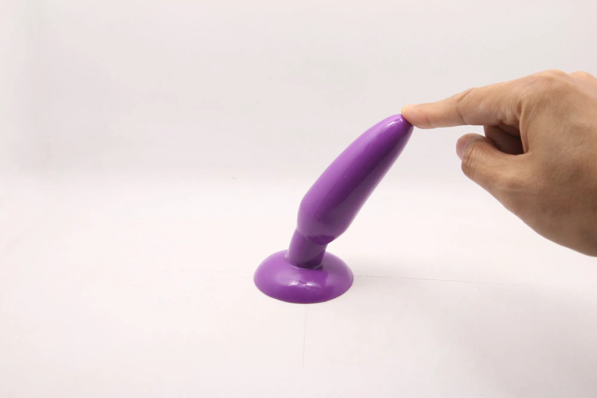 анальная пробка с присоской 3,7 см purple bi-017001r в Мурманске