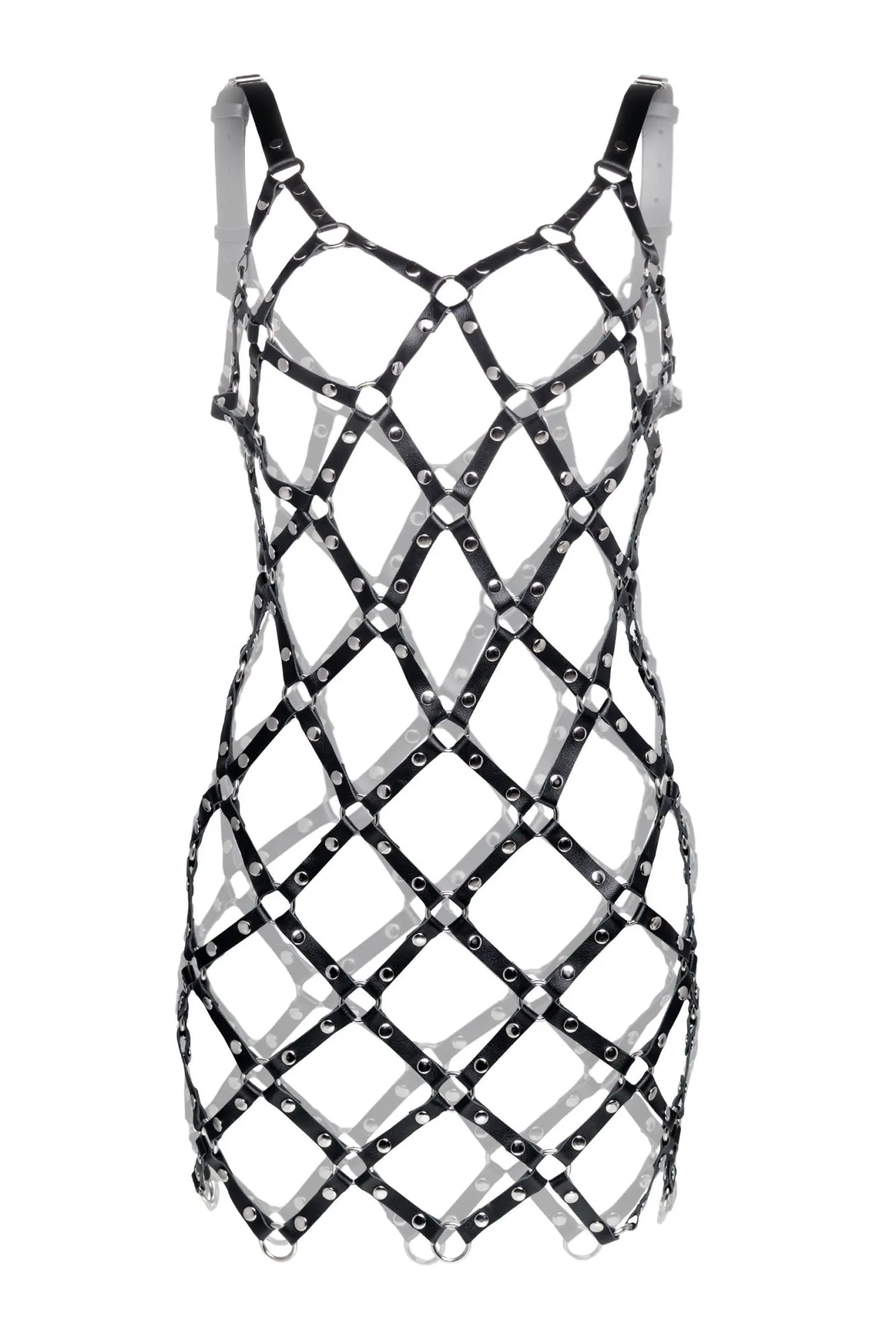 Эротическое портупея-платье pecado bdsm, из мягкой кожи, натуральная кожа, черный в Мурманске