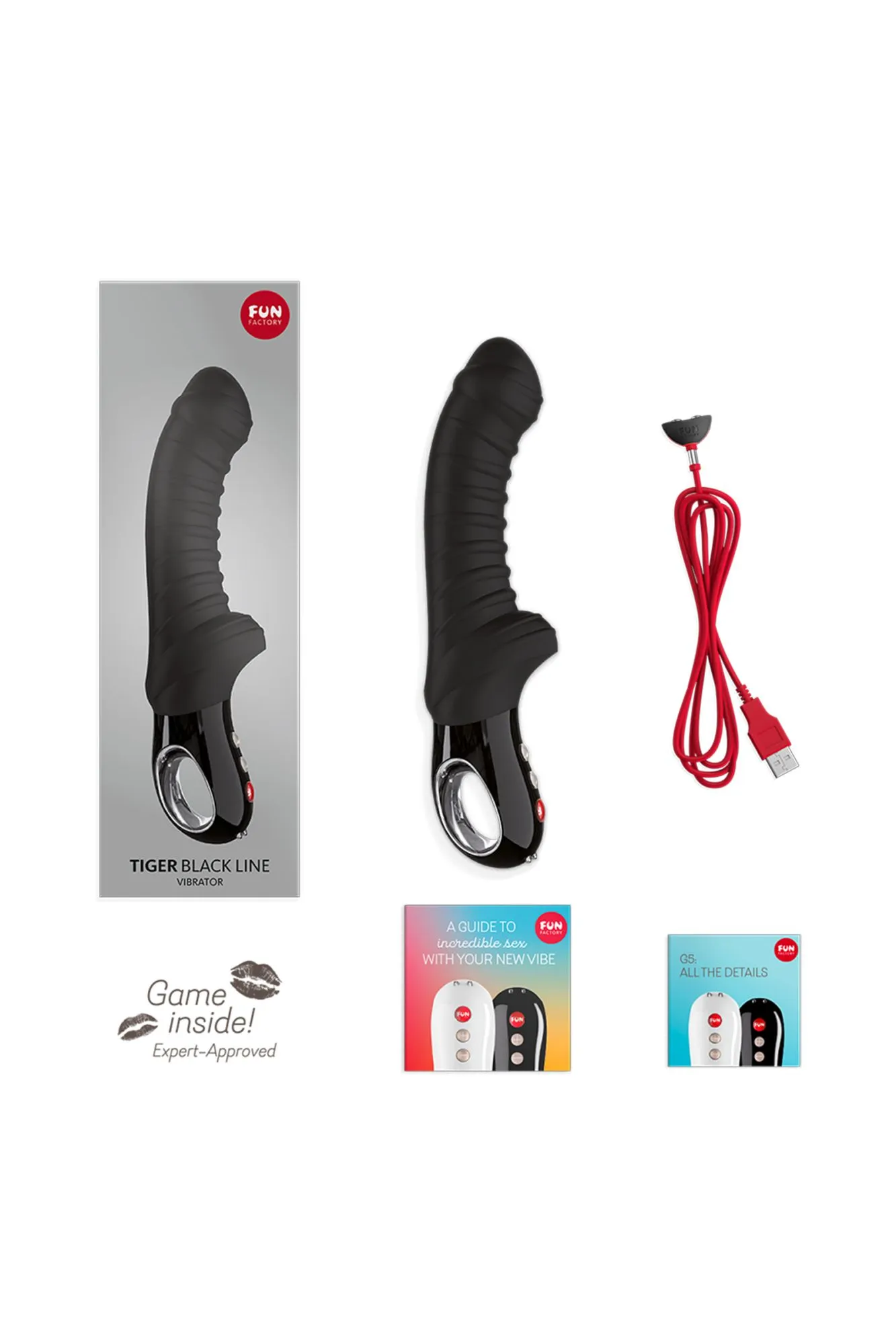 вибратор fun factory tiger, силикон, черный, 23 см в Мурманске