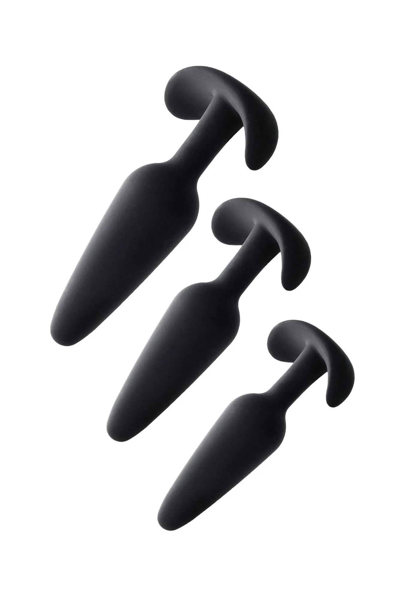 набор анальных втулок toyfa popo pleasure eridani, силикон, черный, 3 шт. в Мурманске