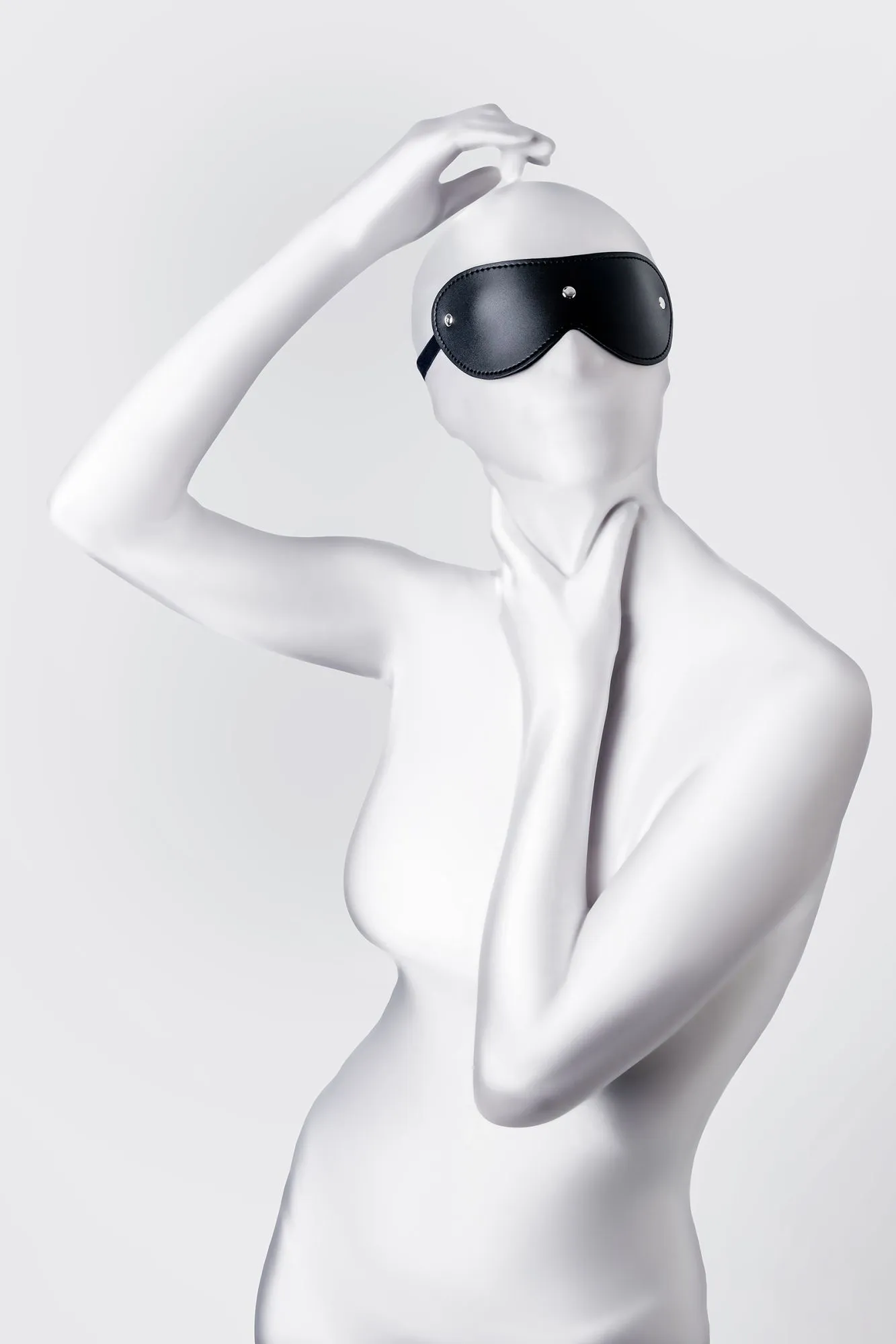 маска anonymo, pu кожа, черная, 24 см в Мурманске